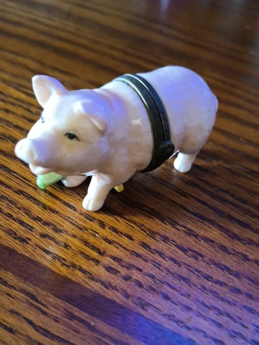 Pig Shaped Trinket Box - Pink Ceramic Small Pets Accessory